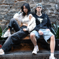 Load image into Gallery viewer, LERROI BLACK WASHED DISTRESSED GRAPHIC HOODIE BLACK