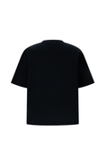 Load image into Gallery viewer, LERROI BLACK WASHED TAPE LOGO PRINTED T-SHIRT BLACK