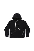 Load image into Gallery viewer, LERROI BLACK FLOCK LOGO PRINTED HOODIE BLACK