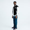 Load image into Gallery viewer, LERROI BLACK CASHMERE WOOL VARSITY JACKET BLACK