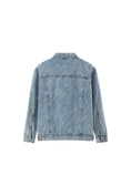 Load image into Gallery viewer, LERROI BLUE FULL PRINT SOLOGEN DENIEM JACKET BLUE