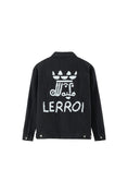 Load image into Gallery viewer, LERROI BLACK PAINT SPRAY DENIEM JACKET BLACK