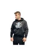Load image into Gallery viewer, LERROI BLACK FLOWER KING HOODIE BLACK