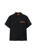 Load image into Gallery viewer, LERROI BLACK ZIP POLO BLACK