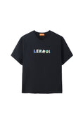 Load image into Gallery viewer, LERROI BLACK 3D WORD T-SHIRT BLACK