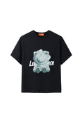 Load image into Gallery viewer, LERROI BLACK LIND DRAW LION T-SHIRT BLACK