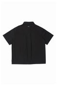 Load image into Gallery viewer, LERROI BLACK SHORT SLE V OVERSHIRT BLACK
