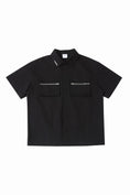 Load image into Gallery viewer, LERROI BLACK DOUBLE POCKET OVERSHIRT BLACK