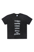 Load image into Gallery viewer, LERROI BLACK LOGO PRINT WASHED T-SHIRT BLACK