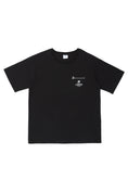 Load image into Gallery viewer, LERROI BLACK ZIP POCKET LOGO PRINT T-SHIRT BLACK