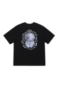 Load image into Gallery viewer, LERROI BLACK CRYSTAL LION PRINT T-SHIRT BLACK