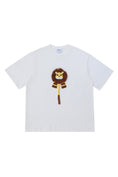 Load image into Gallery viewer, LERROI WHITE LION EMBROIDERY T-SHIRT WHITE