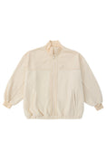 Load image into Gallery viewer, LERROI CREAM MIX FABRIC FLEECE JACKET CREAM