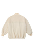 Load image into Gallery viewer, LERROI CREAM MIX FABRIC FLEECE JACKET CREAM