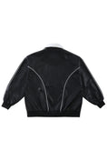 Load image into Gallery viewer, LERROI BLACK FLEECE COLLAR LEATHER JACKET BLACK