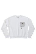 Load image into Gallery viewer, LERROI WHITE POCKET FLEECE SWEATSHIRT WHITE