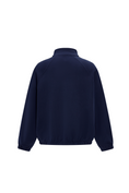 Load image into Gallery viewer, LERROI NAVY RELAXED FIT CO-ORD STAND COLLAR HOODIE NAVY