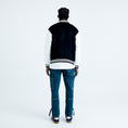 Load image into Gallery viewer, LERROI BLACK CASHMERE WOOL VARSITY JACKET BLACK