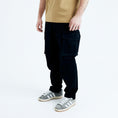 Load image into Gallery viewer, LERROI BLACK COTTON CARGO PANT BLACK