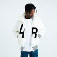 Load image into Gallery viewer, LERROI WHITE FLEECE LION JACKET WHITE