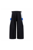 Load image into Gallery viewer, LERROI BLACK NYLON PATCHWORK PANTS BLACK