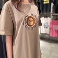 Load image into Gallery viewer, LERROI BROWN LION PRINT T-SHIRT BROWN