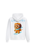 Load image into Gallery viewer, LERROI WHITE LION SKIING HOODIE WHITE
