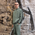 Load image into Gallery viewer, LERROI GREEN RELAXED FIT CO-ORD STAND COLLAR HOODIE GREEN