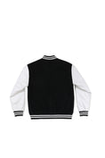 Load image into Gallery viewer, LERROI BLACK CASHMERE WOOL VARSITY JACKET BLACK