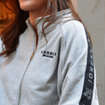 Load image into Gallery viewer, LERROI GREY RELAXED FIT CO-ORD STAND COLLAR HOODIE GREY