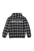Load image into Gallery viewer, LERROI BLACK CHECK CARGO HOODIE BLACK