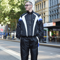 Load image into Gallery viewer, LERROI BLACK NYLON PATCHWORK JACKET BLACK