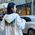 Load image into Gallery viewer, LERROI WHITE PAINTING ZIP THOUGH HOODIE WHITE