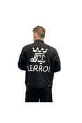 Load image into Gallery viewer, LERROI BLACK PAINT SPRAY DENIEM JACKET BLACK