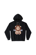 Load image into Gallery viewer, LERROI BLACK FUR LION HOODIE BLACK