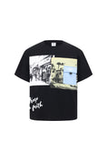Load image into Gallery viewer, LERROI BLACK LOS ANGELES MIX COL T-SHIRT BLACK