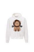 Load image into Gallery viewer, LERROI WHITE FUR LION HOODIE WHITE