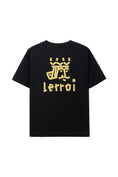 Load image into Gallery viewer, LERROI BLACK WORD TAPE T-SHIRT BLACK