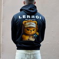 Load image into Gallery viewer, LERROI BLACK LION LATTE ART HOODIE BLACK