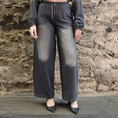 Load image into Gallery viewer, LERROI GREY URBAN WASHED WIDE-LEG PANTS GREY