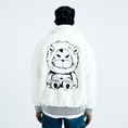 Load image into Gallery viewer, LERROI WHITE FLEECE LION JACKET WHITE