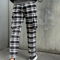 Load image into Gallery viewer, LERROI BLACK POCKET CHECK SWEATPANT BLACK