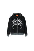 Load image into Gallery viewer, LERROI BLACK ZIP THOUGH COTTON HOODIE BLACK
