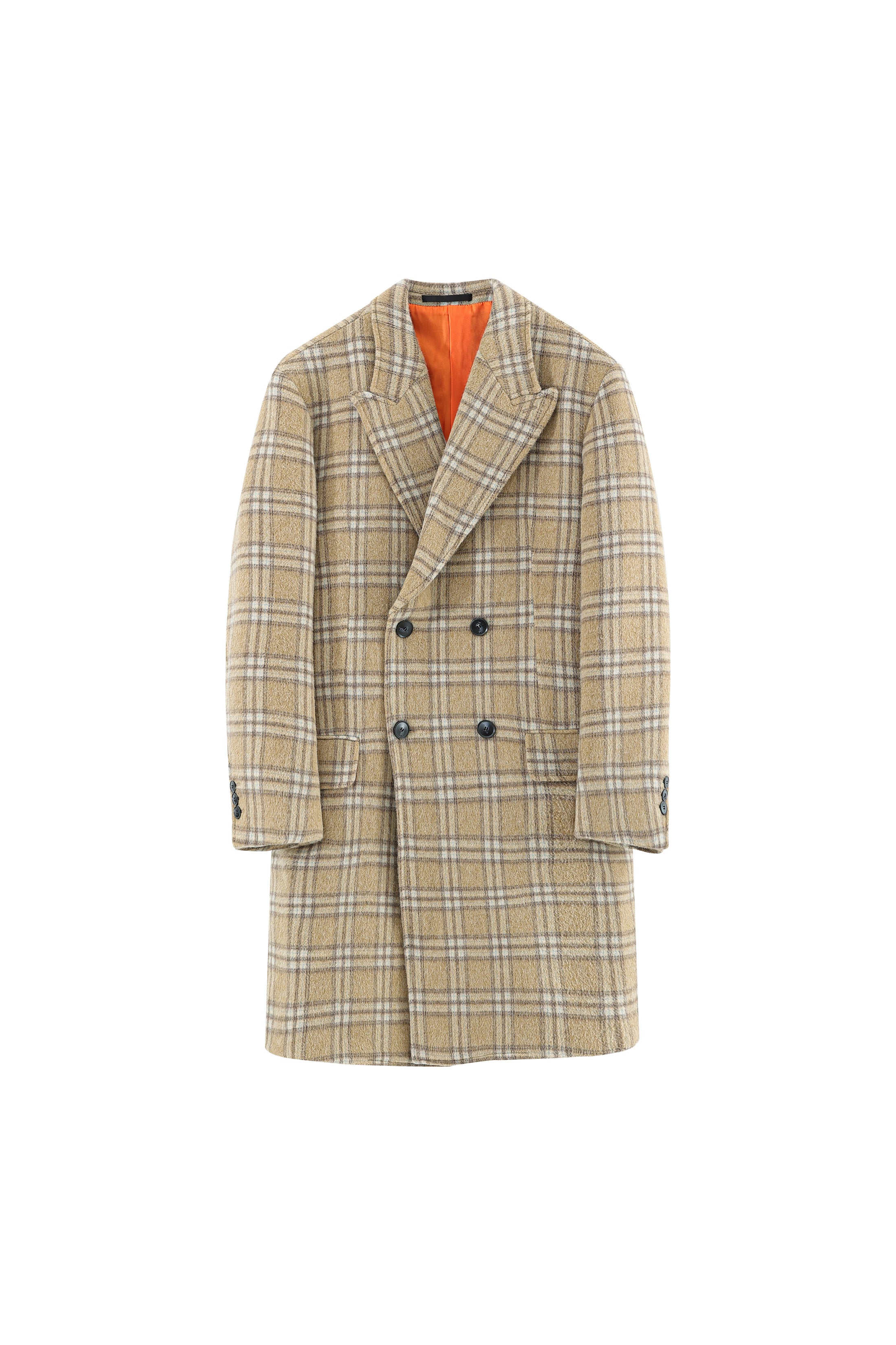 LERROI YELLOW CHECK OVERCOAT YELLOW