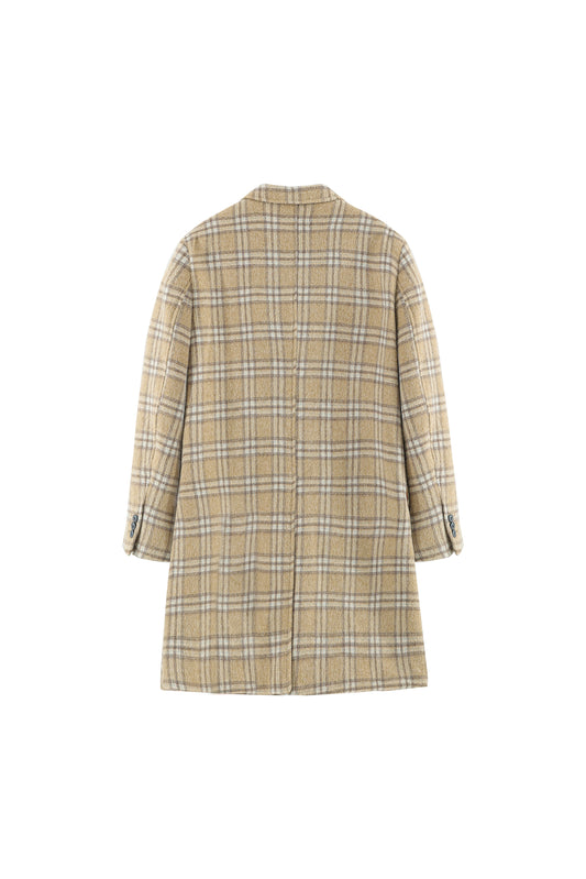 LERROI YELLOW CHECK OVERCOAT YELLOW