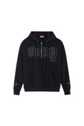 Load image into Gallery viewer, LERROI BLACK ZIP COTTON HOODIE BLACK
