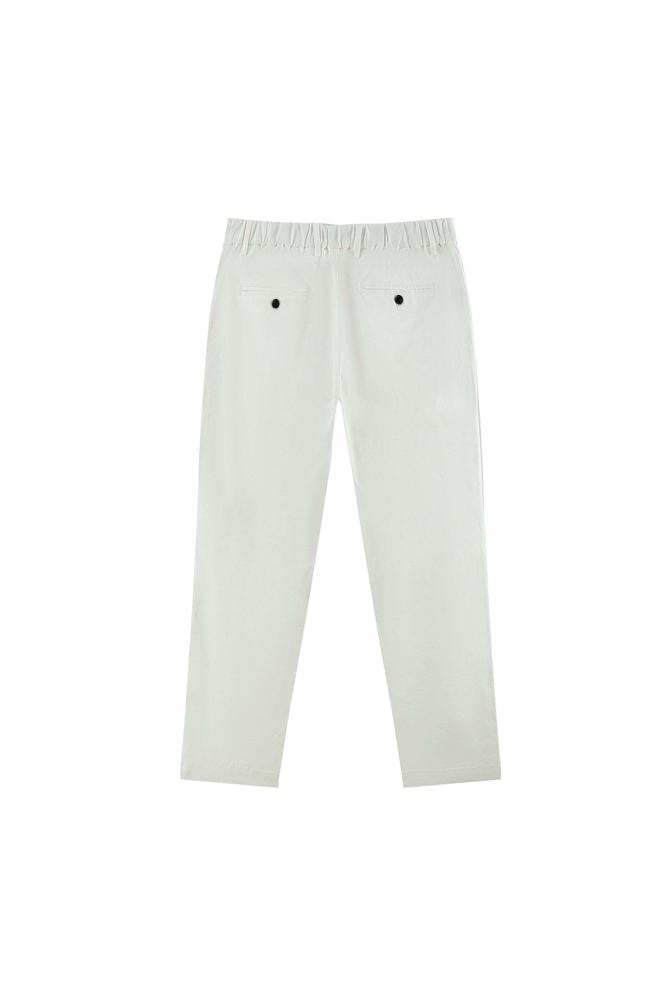 LERROI WHITE COTTON STRETCH CHINO WHITE