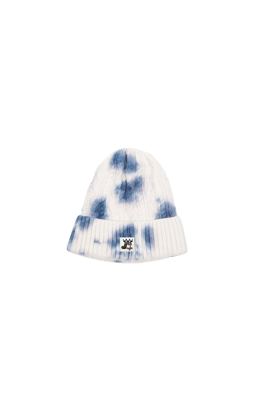 LERROI WHITE COL DYEING KNIT HAT WHITE