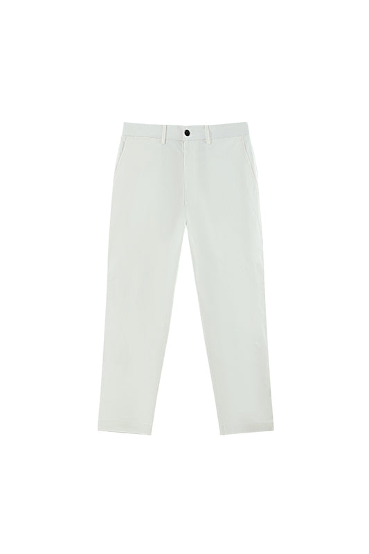 LERROI WHITE COTTON STRETCH CHINO WHITE