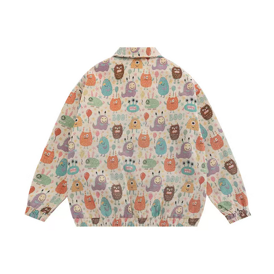 BEIGE MONSTER CARDIGAN JACKET